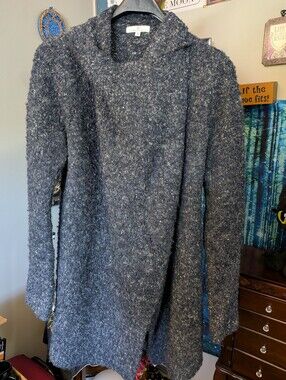 Cozy And Soft Camber & Grace Blue-Grey Wrap Cardigan, Size Medium